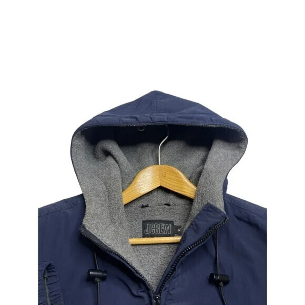 J.Crew Men’s hooded pullover 3‎ season jacket Quarter Zip W Kangaroo Pocket XL